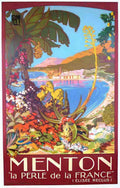 Menton France Reclus Vintage Retro Advert Ads A4 Photo Print