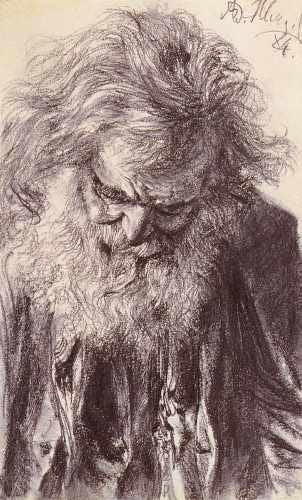Menzel Adolf Friedrich Erdmann Portrait Of An Old Man A4 Photo Print