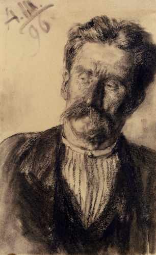 Menzel Adolf Friedrich Head Of A Man A4 Photo Print
