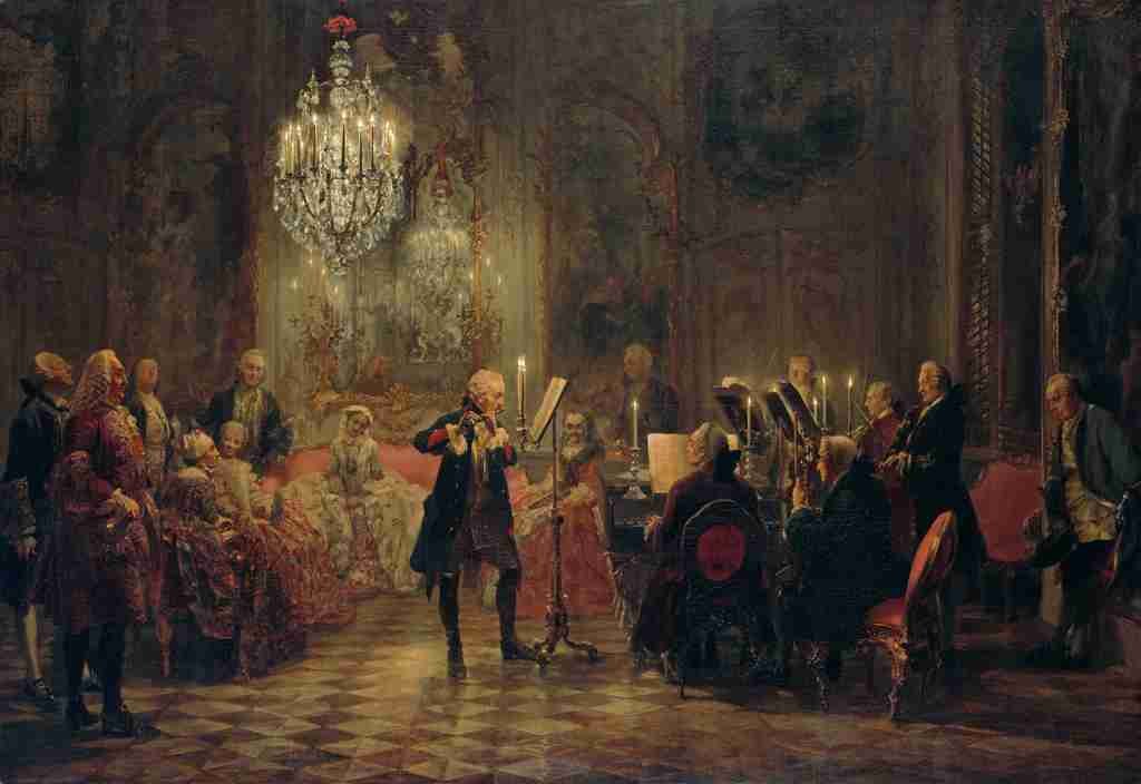 Menzel Adolph von 1815 1905 Frederick the Great plays flute A4 Photo Print