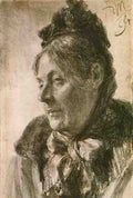 Menzel Adolphe The Head Of A Woman A4 Photo Print