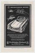 Mercedes 230sl Roadster Vintage Retro Advert Ads A4 Photo Print