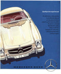 Mercedes 260se Coupe 1950s Vintage Retro Advert Poster