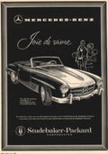 Mercedes 300sl Vintage 1950s Vintage Retro Advert Poster