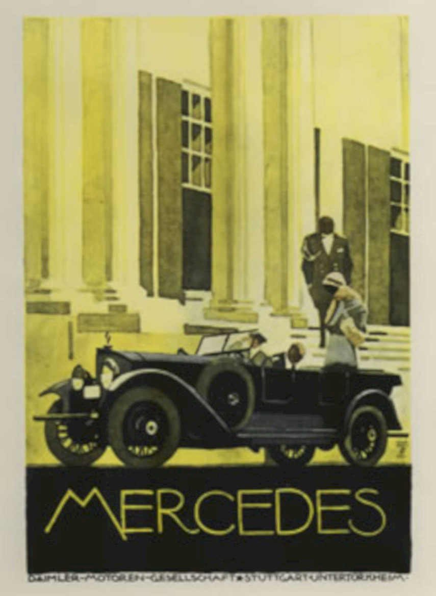 Mercedes 38 Daimler Vintage Retro Advert Poster A4 Photo Print