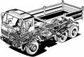Mercedes Benz 2632 AK cutaway A4 Photo Print