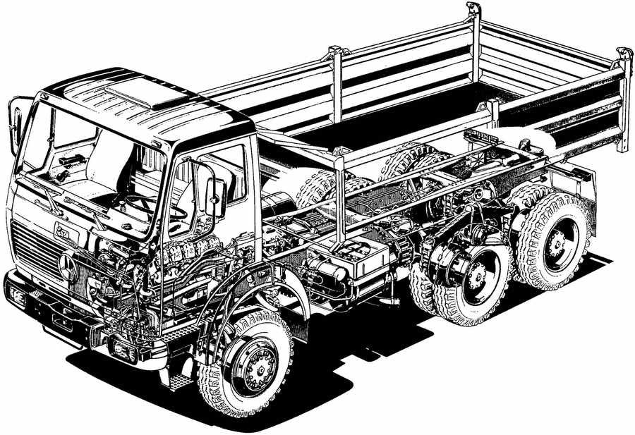 Mercedes Benz 2632 AK cutaway A4 Photo Print