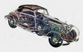 Mercedes Benz 540K cutaway A4 Photo Print