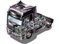 Mercedes Benz Actros cutaway A4 Photo Print