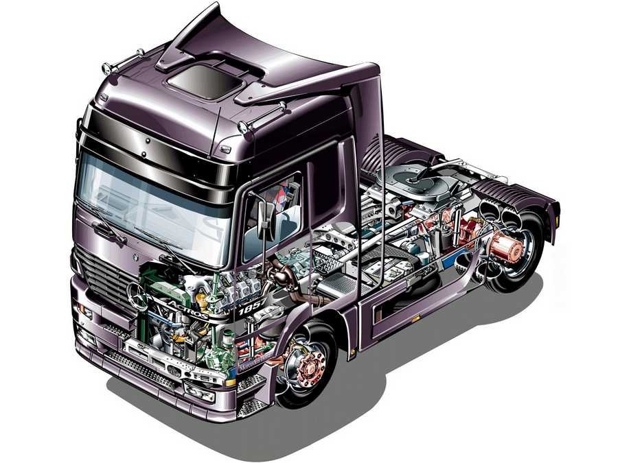 Mercedes Benz Actros cutaway A4 Photo Print
