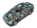 Mercedes Benz C 230 sedan cutaway A4 Photo Print