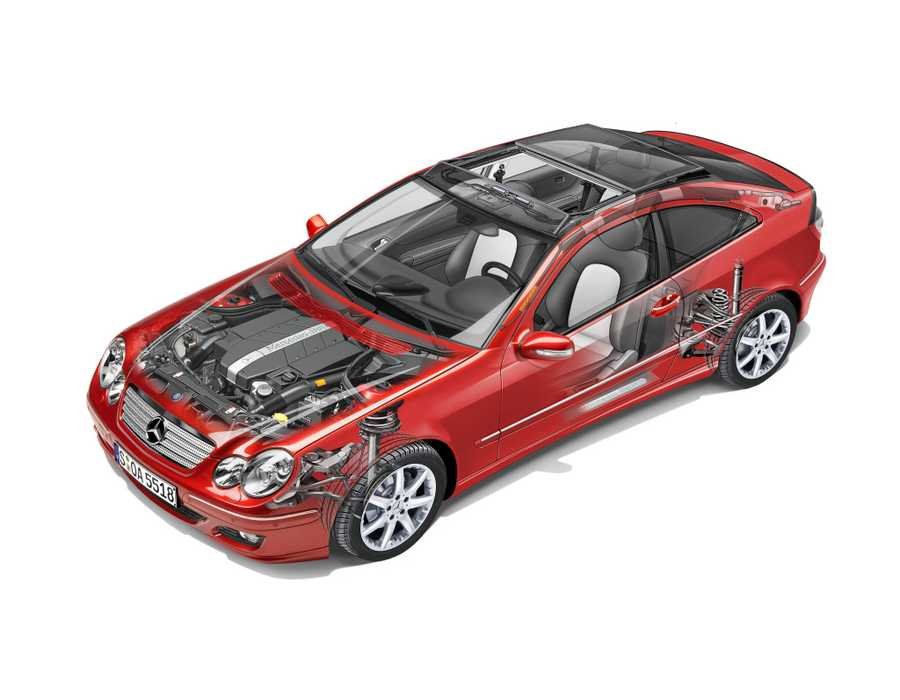 Mercedes Benz C Class 2004 cutaway A4 Photo Print