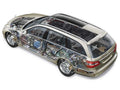 Mercedes Benz E 250 CDI Estate cutaway A4 Photo Print