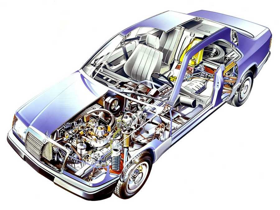 Mercedes Benz E class Coupe cutaway A4 Photo Print