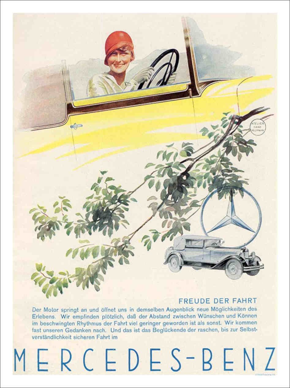 Mercedes Benz German 1929 Vintage Retro Advert Poster A4 Photo Print