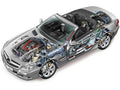 Mercedes Benz SL Class 350 cutaway A4 Photo Print