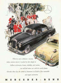 Mercedes Benz Sedans 1950s Vintage Retro Advert Poster