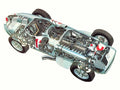 Mercedes W196 cutaway A4 Photo Print