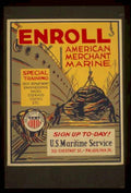 Merchant Marine Poster Vintage Retro Advert Ads A4 Photo Print