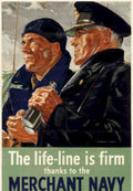 Merchant Navy Officers Vintage Retro Advert Poster A4 Photo Print