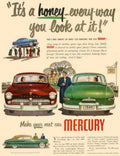 Mercury Cars 1949 1940s Vintage Retro Advert Poster