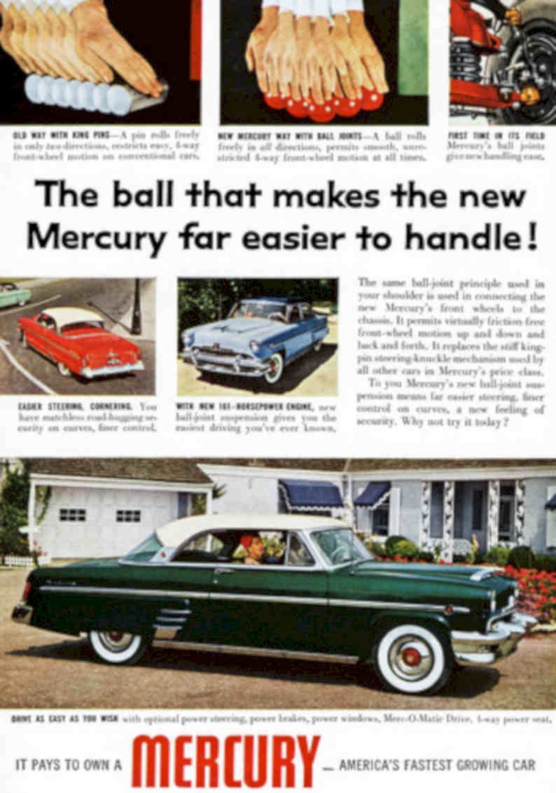 Mercury Cars 1950s Vintage Retro Advert Poster A4 Photo Print