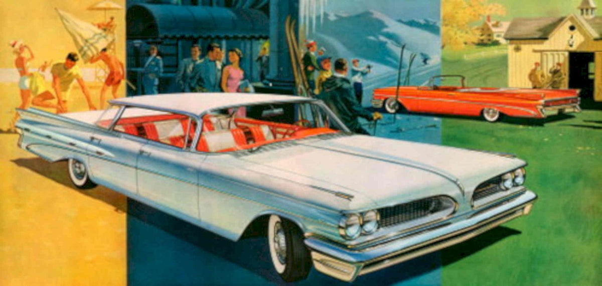 Mercury Comet Skiing 1950s Vintage Retro Advert Poster