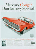 Mercury Cougar Gurney 1950s Vintage Retro Advert Poster
