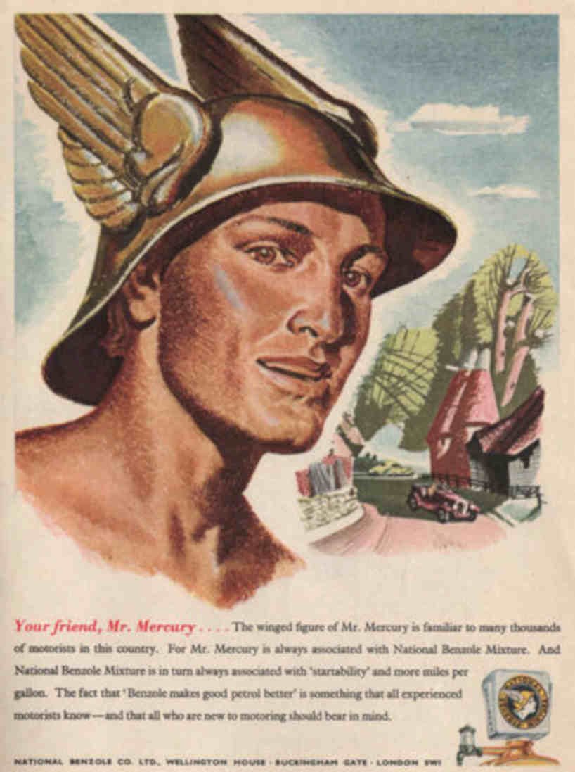 Mercury Fuel Road Vintage Retro Advert Poster A4 Photo Print