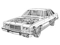 Mercury Grand Marquis cutaway A4 Photo Print