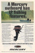 Mercury Outboard Fishing Vintage Retro Advert Ads A4 Photo Print