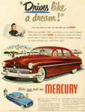 Mercury Road Trip 1950s Vintage Retro Advert Poster