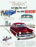 Mercury Thrifter Car 1950s Vintage Retro Advert Poster