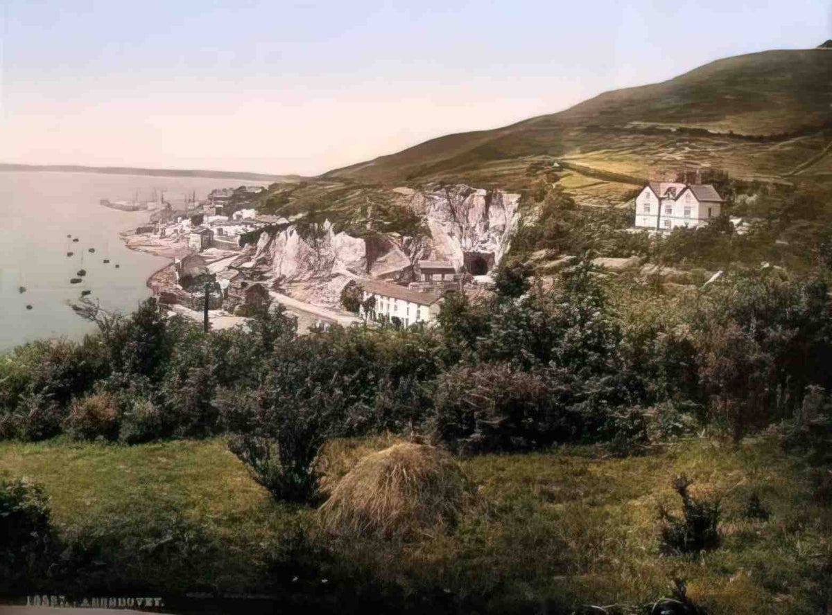 Merionethshire Aberdovey General View Vintage A4 Photo Print
