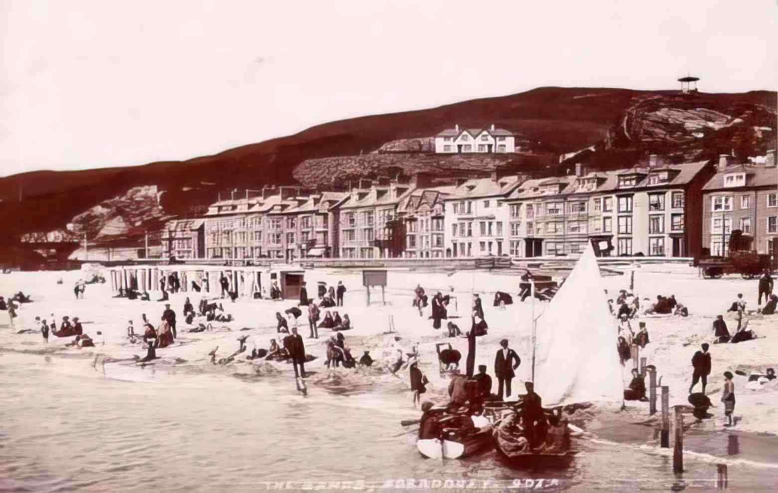 Merionethshire Aberdovey The Sands 1930s Vintage A4 Photo Print