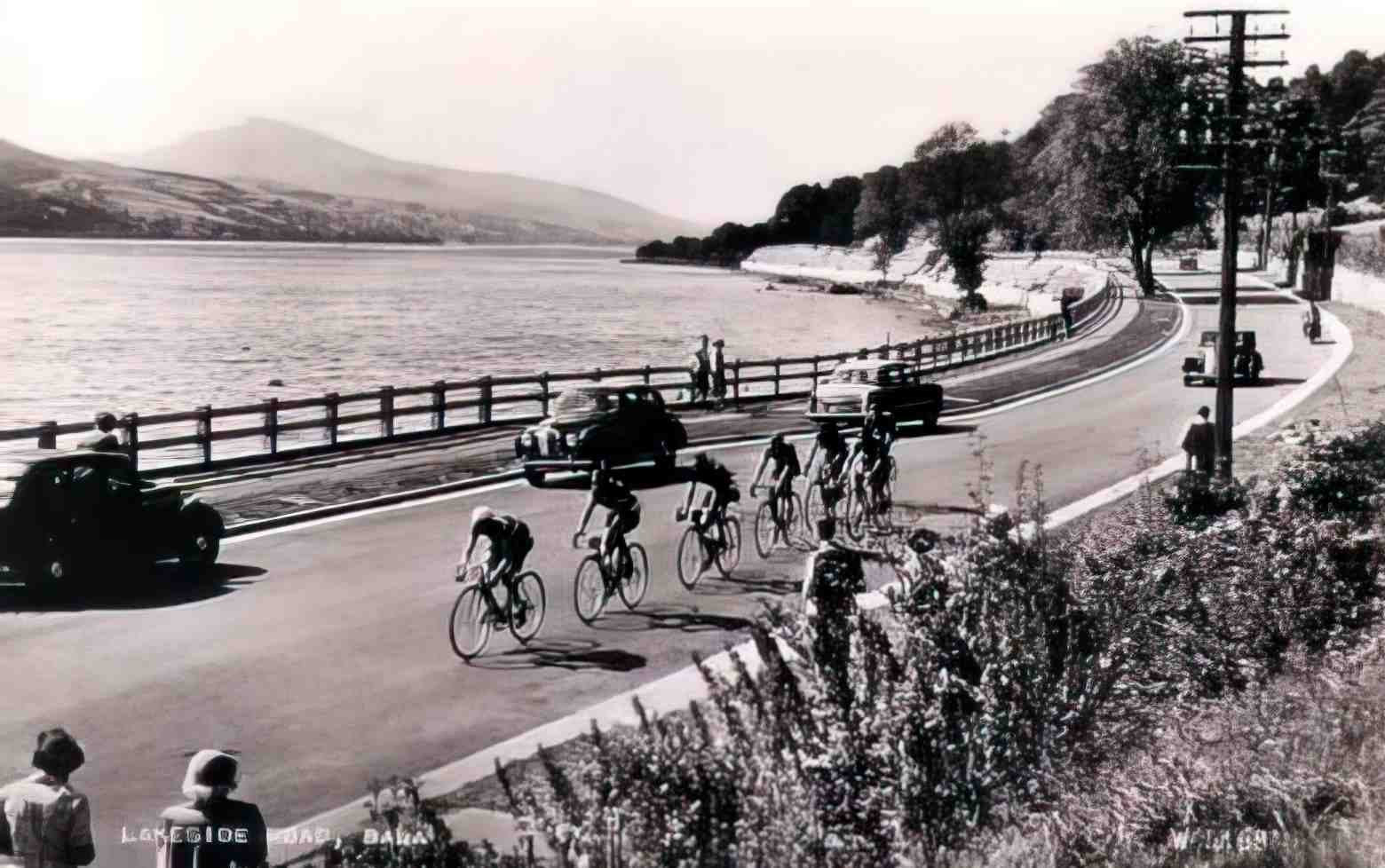 Merionethshire Bala Lakeside Road Vintage A4 Photo Print