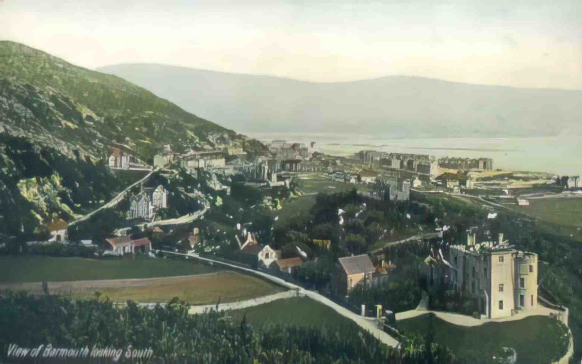Merionethshire Barmouth Looking South 1910s Vintage A4 Photo Print