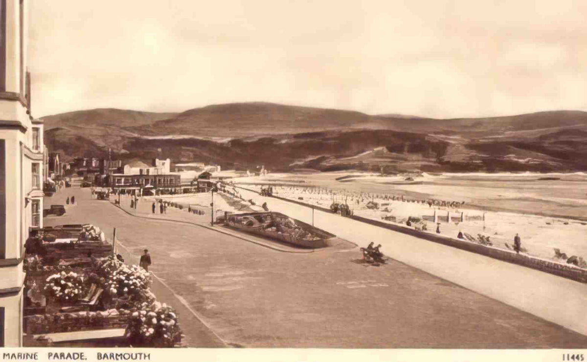 Merionethshire Barmouth Marine Parade Vintage A4 Photo Print