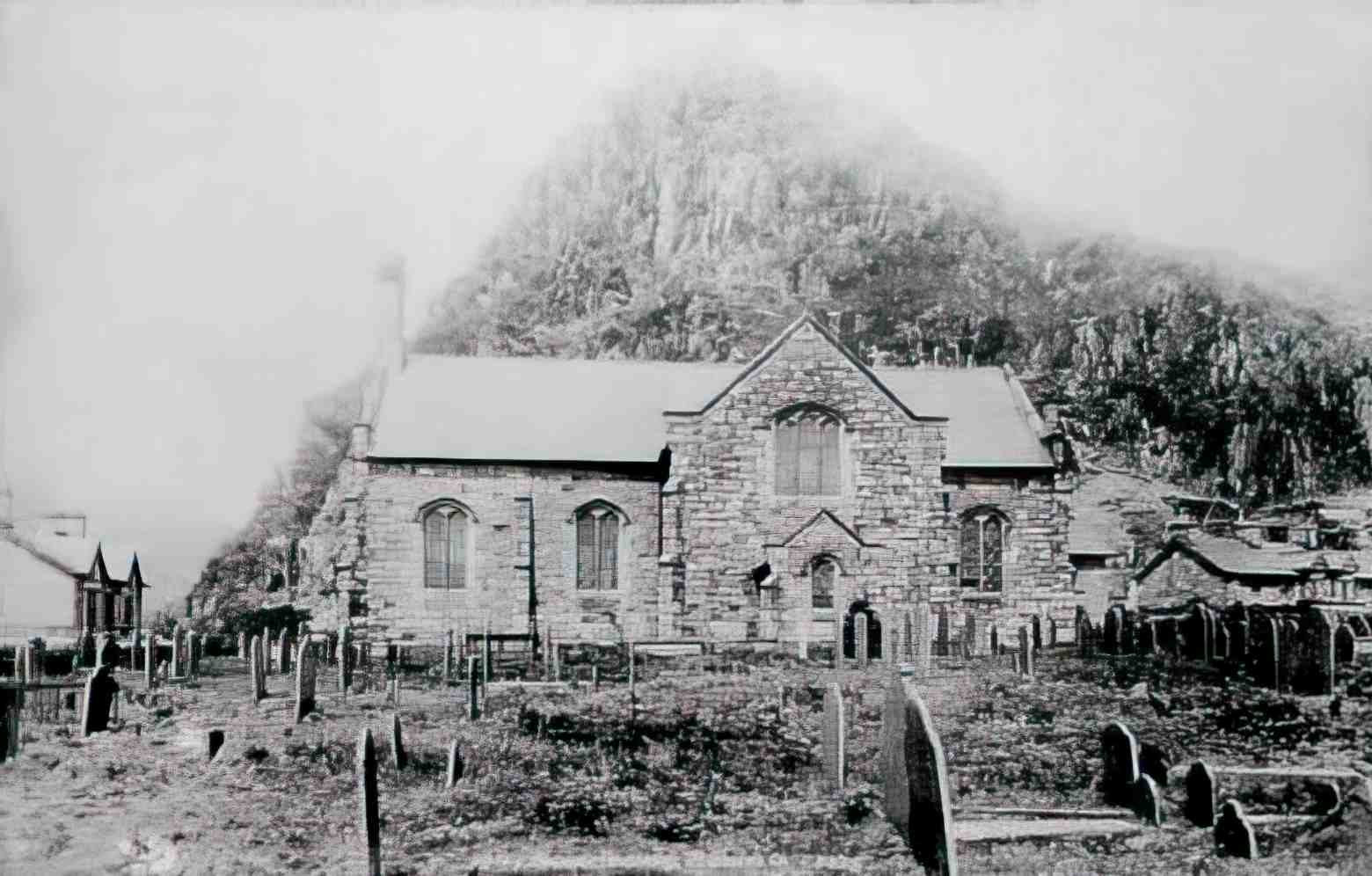 Merionethshire Blaenau Ffestiniog Church Vintage A4 Photo Print