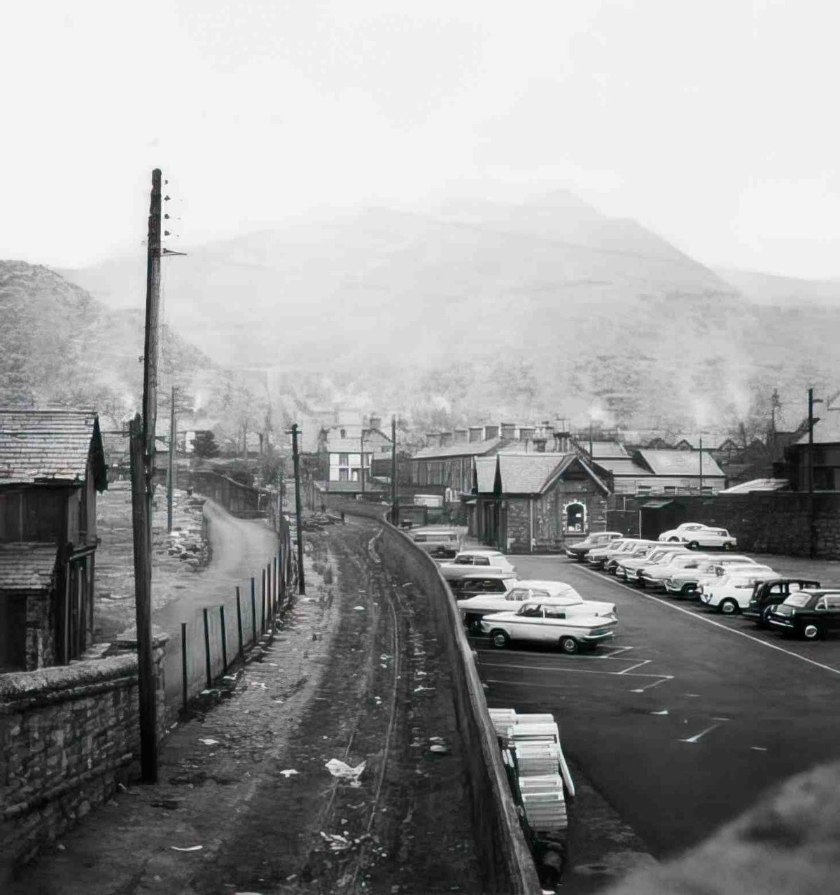 Merionethshire Blaenau Ffestiniog Diffwys square c1960s Vintage A4 Photo Print