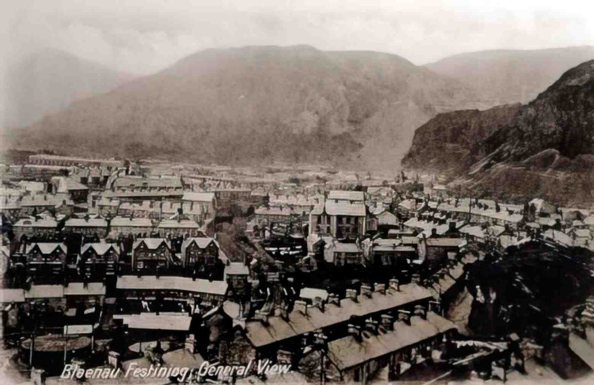 Merionethshire Blaenau Ffestiniog General View 1924 Vintage A4 Photo Print