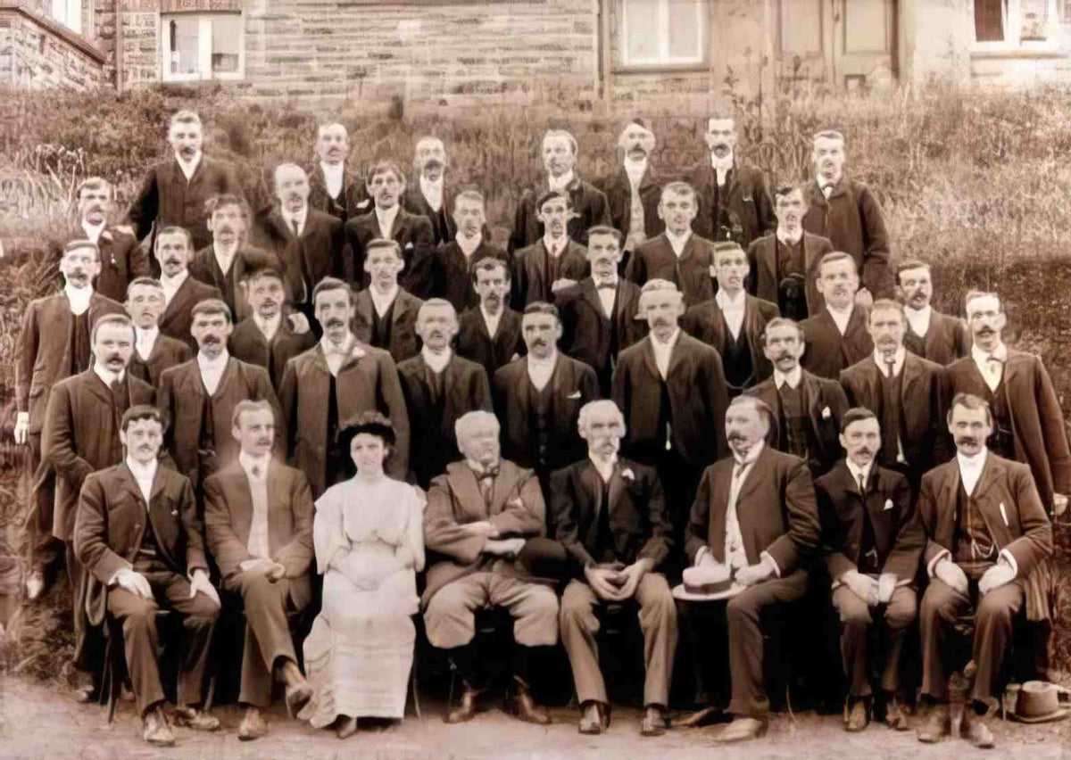 Merionethshire Blaenau Ffestiniog Moelwyn Male Voice Party 1908 Vintage A4 Photo Print