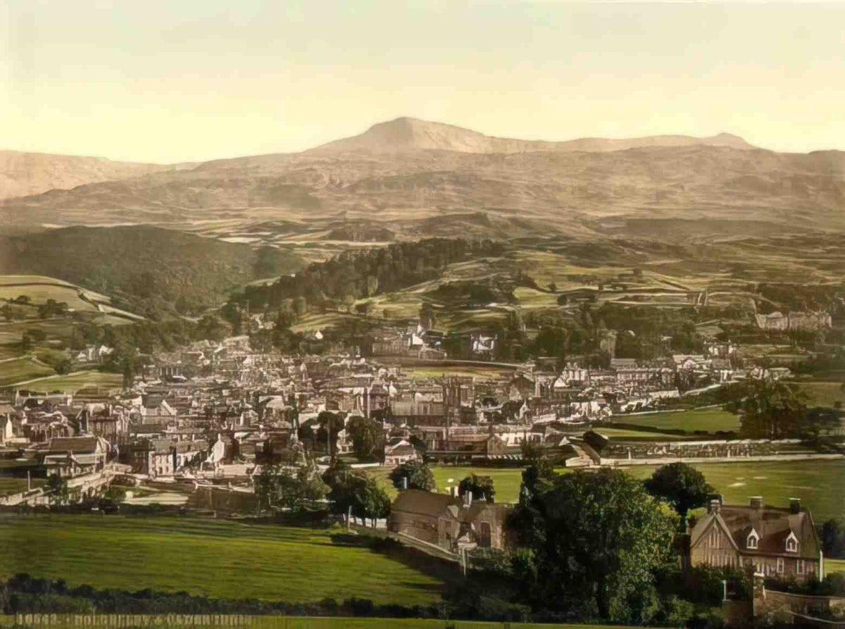 Merionethshire Dolgellau and Cadair Idris Vintage A4 Photo Print