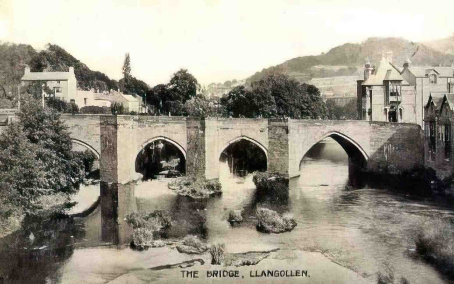 Merionethshire Llangollen 1900s Vintage A4 Photo Print