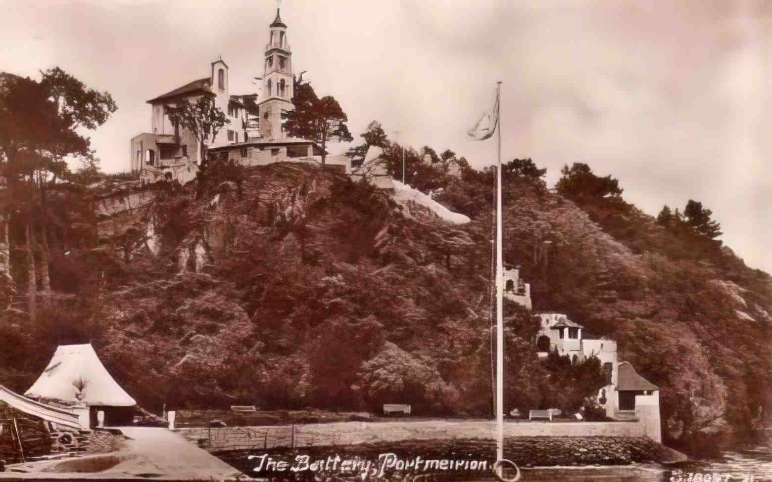 Merionethshire Portmeirion The Battery Vintage A4 Photo Print