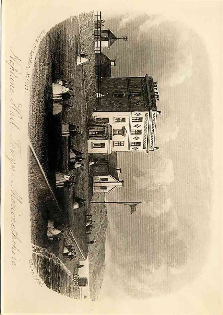Merionethshire Towyn Neptune Hall 1869 vintage old SHARP A4 Photo Print