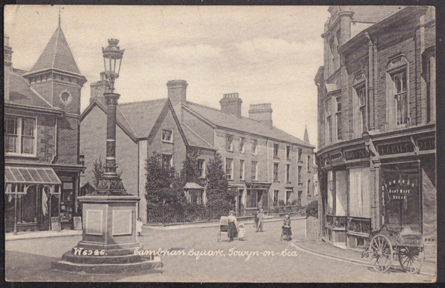 Merionethshire Towyn On Sea Cambrian Sqaure Edwards Baker Shop Vintage A4 Photo Print