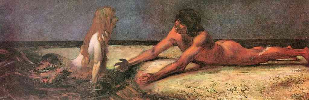 Mermaid Franz Von Stuck Symbolism A4 Photo Print
