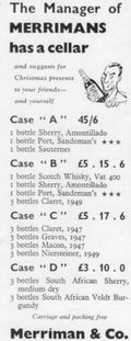 Merriman Wine Cases Vintage Retro Advert Poster A4 Photo Print