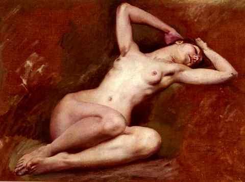 Merson Luc Olivier Etude Pour La Figure De La Source A4 Photo Print